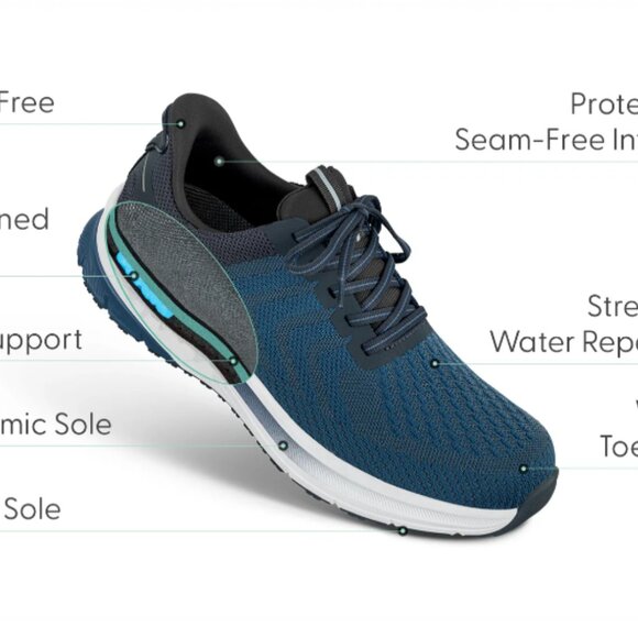 Orthofeet Men'sTilos Hands Free Running Shoes 20019 - Blue - Picture 6 of 6